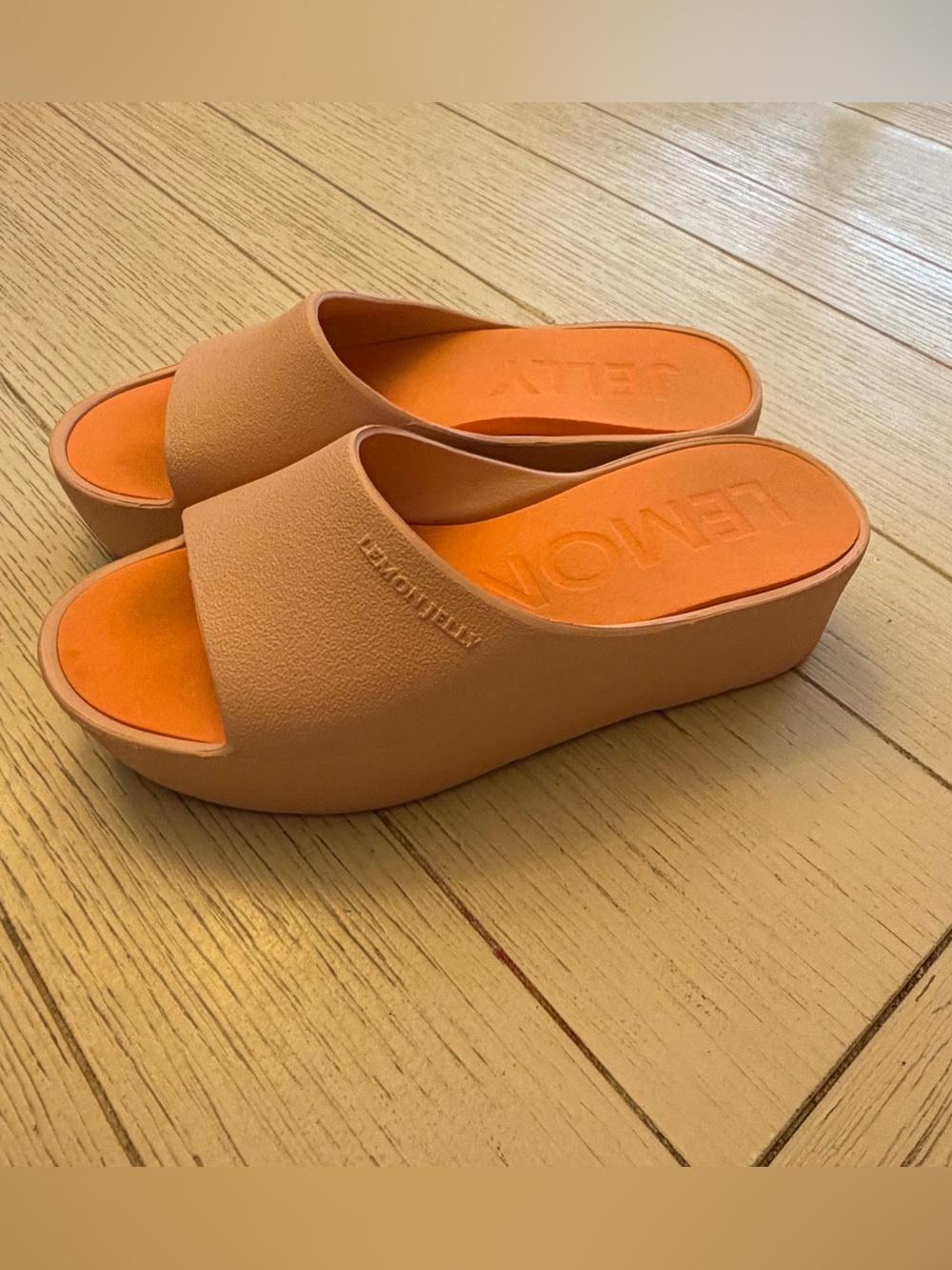 LEMON JELLY Women's Peach Slide Platform Sandals